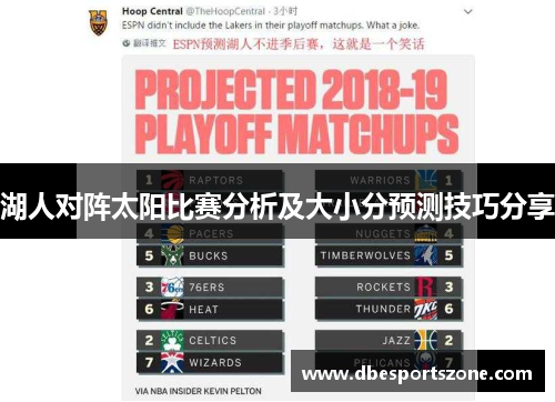 湖人对阵太阳比赛分析及大小分预测技巧分享